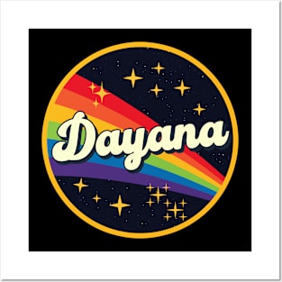 Dayana // Rainbow In Space Vintage Style Posters and Art